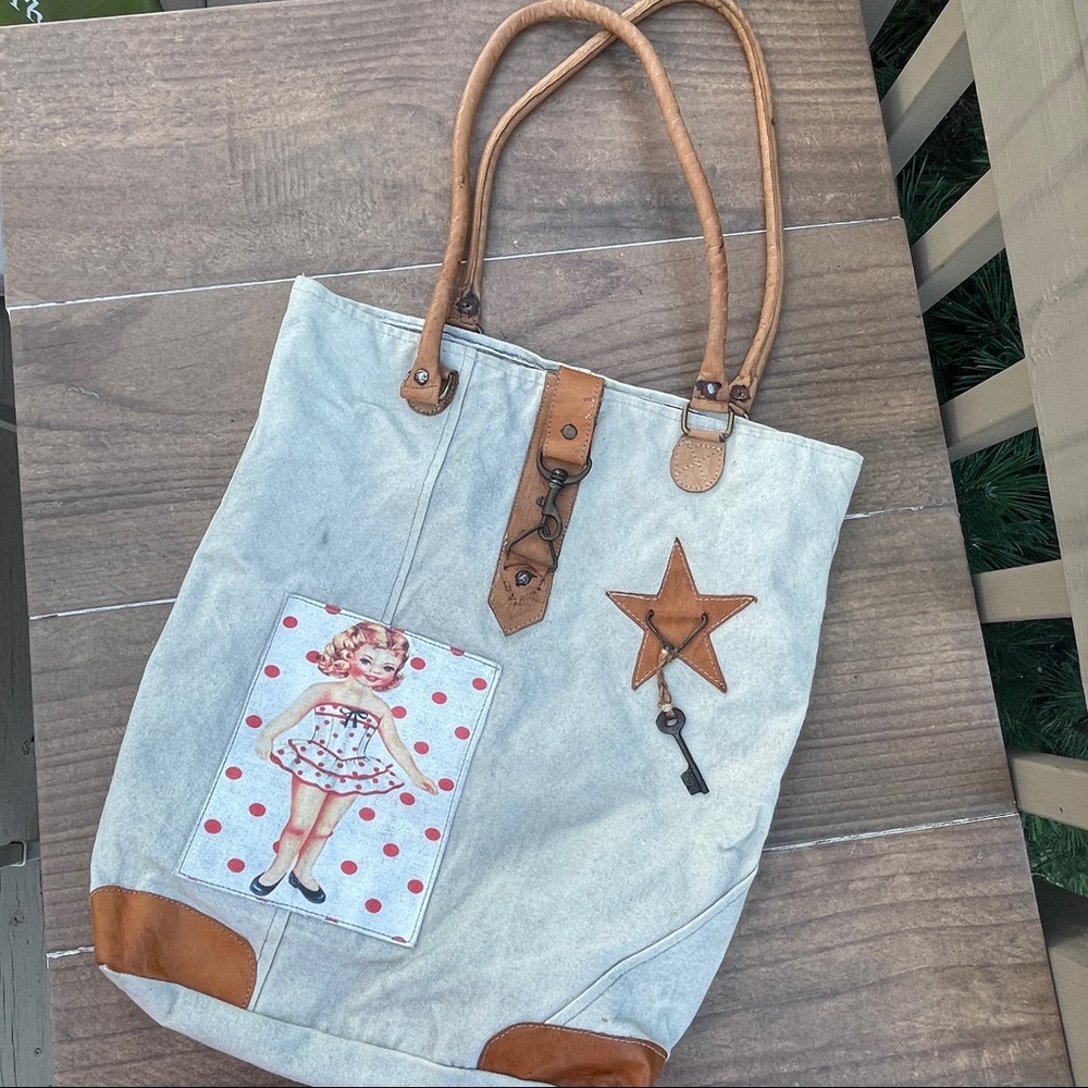 Vintage Addiction Recycled Canvas Tote